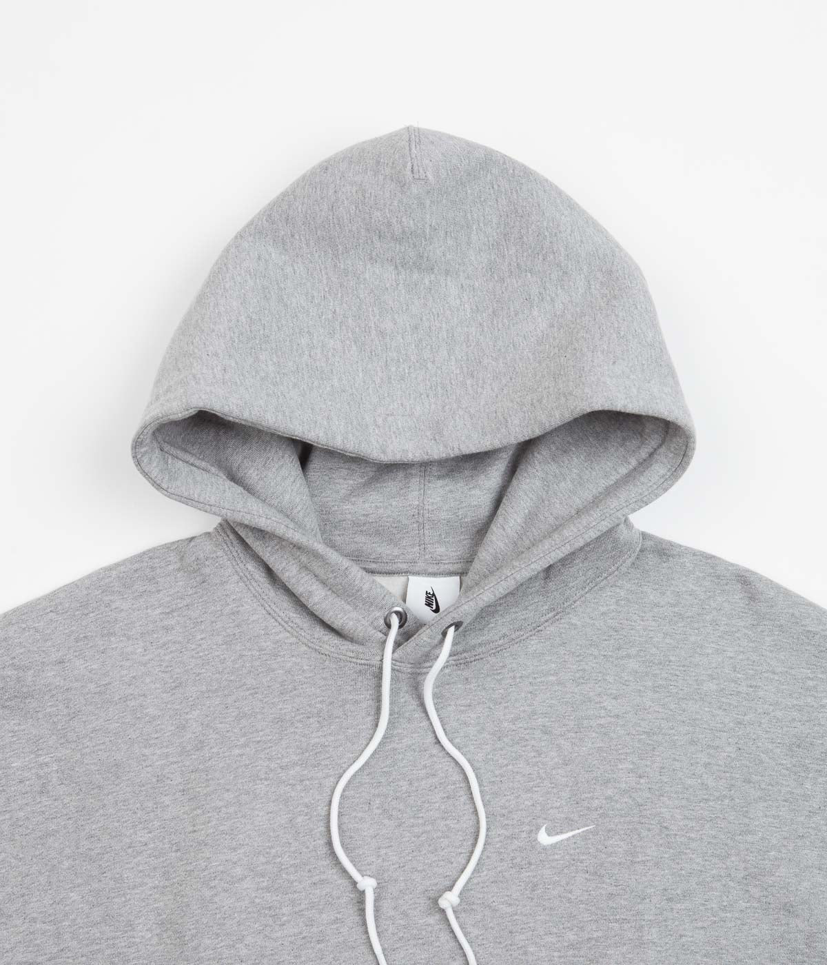 Nike Solo Swoosh Hoodie - Dark Grey Heather / White | Always in Colour