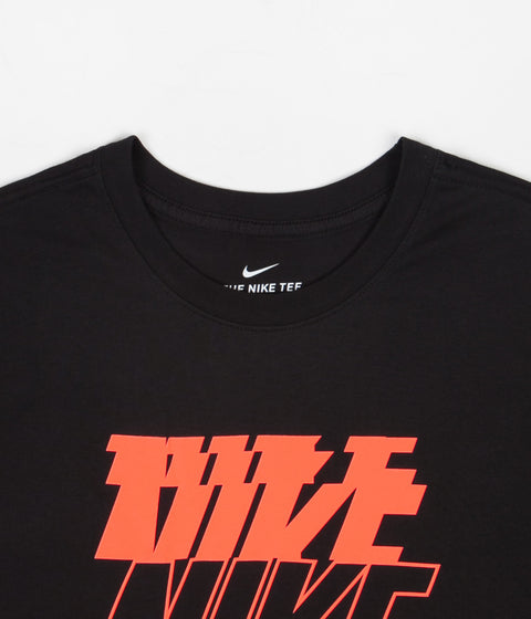 Nike Swoosh Block 12MO T-Shirt - Black / Bright Mango | Always in Colour