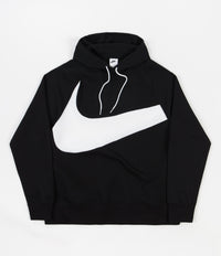 Nike Swoosh Tech Fleece Hoodie - Black / White / White thumbnail
