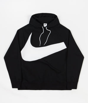 Nike Swoosh Tech Fleece Hoodie - Black / White / White