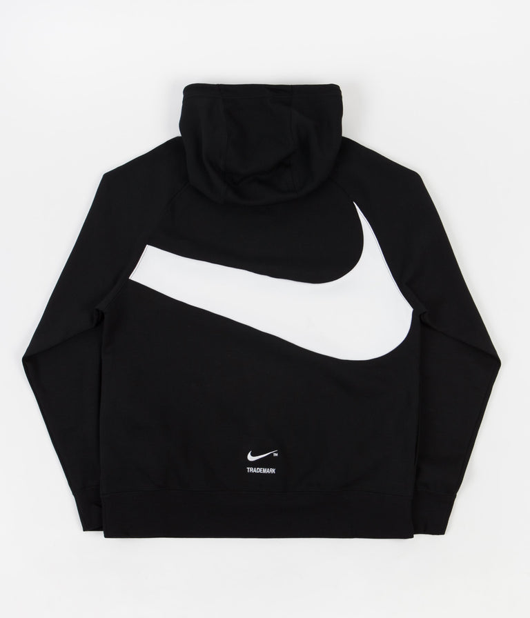 Nike Swoosh Tech Fleece Hoodie - Black / White / White | Always in Colour