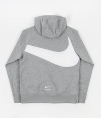 Nike Swoosh Tech Fleece Hoodie - Dark Grey Heather / White / White thumbnail