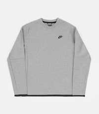 Nike Tech Fleece Crewneck Sweatshirt - Dark Grey Heather / Black thumbnail