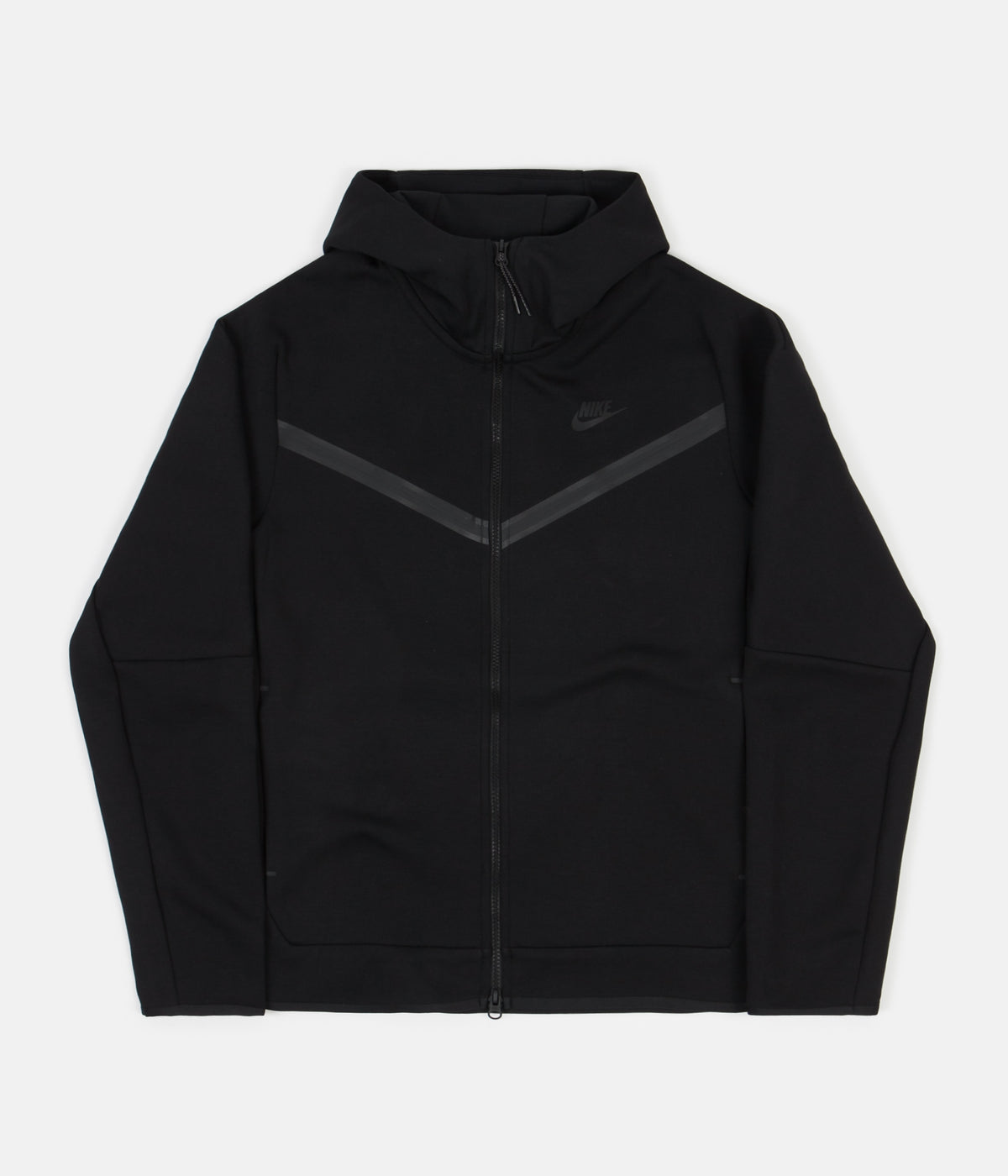 Nike Tech Fleece Full Zip Hoodie - Black / Black | Always in Colour