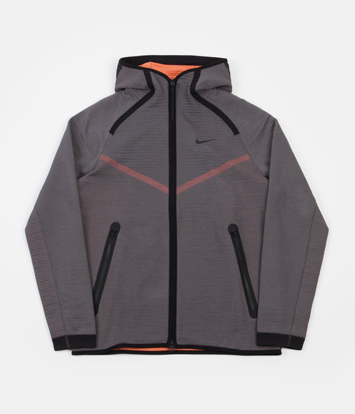 Nike Tech Pack Windrunner Full Zip Hoodie - Dark Grey / Turf Orange / Black