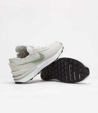 Nike Waffle One Leather Shoes - Light Bone / Oil Green - Phantom - White thumbnail