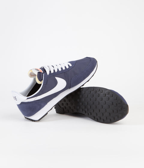 Nike Waffle Trainer 2 Shoes in Thunder Blue and White and Midnight Navy - Sail