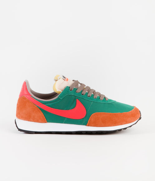 Nike Waffle Trainer 2 SP Shoes - Green Noise / Bright Crimson - Sport Spice