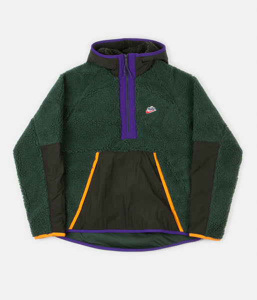 Nike Winter Half Zip Hoodie Galactic Jade Sequoia Kumquat