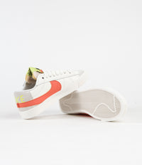Nike Womens Blazer Low '77 Jumbo Shoes - Sail / Rush Orange - Atomic Green thumbnail