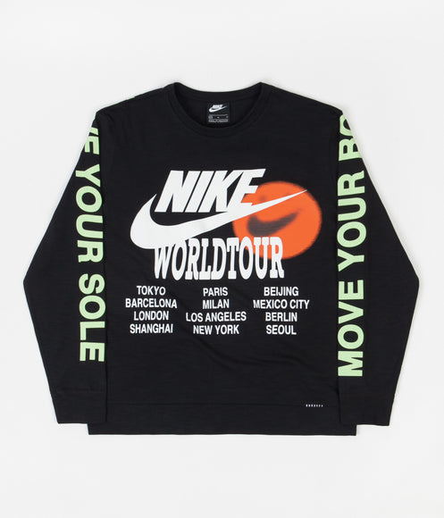 Nike World Tour Long Sleeve T-Shirt - Black