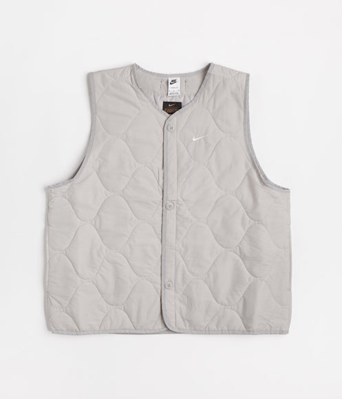 Nike Woven Insulated Military Vest - Light Iron Ore / White