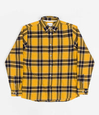 Norse Projects Anton Brushed Flannel Check Shirt - Turmeric Yellow thumbnail