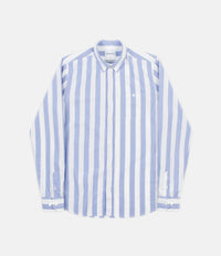 Norse Projects Anton Oxford Shirt - Pale Blue Wide Stripe thumbnail