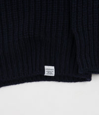 Norse Projects Arid Roll Neck Sweatshirt - Dark Navy thumbnail