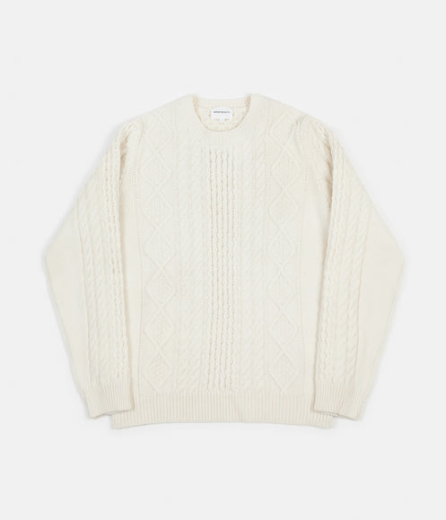 Norse Projects Arild Cable Knit Jumper - Ecru