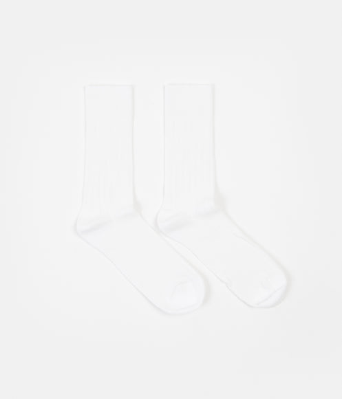 Norse Projects Bjarki Cordura Wide Rib Socks - White