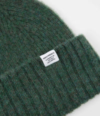 Norse Projects Brushed Lambswool Beanie - Linden Green thumbnail