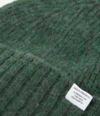 Norse Projects Brushed Lambswool Beanie - Linden Green thumbnail