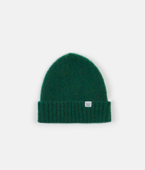 Norse Projects Brushed Lambswool Beanie - Sporting Green