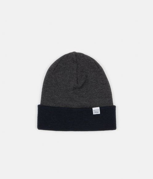 Norse Projects Colour Block Beanie - Dark Navy