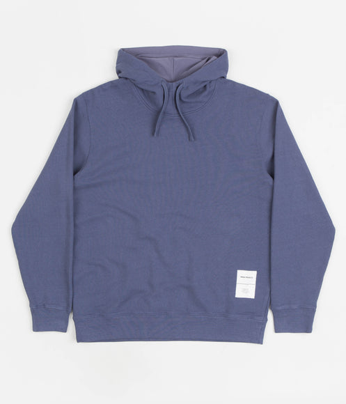 Norse Projects Fraser Tab Series Hoodie - Scoria Blue