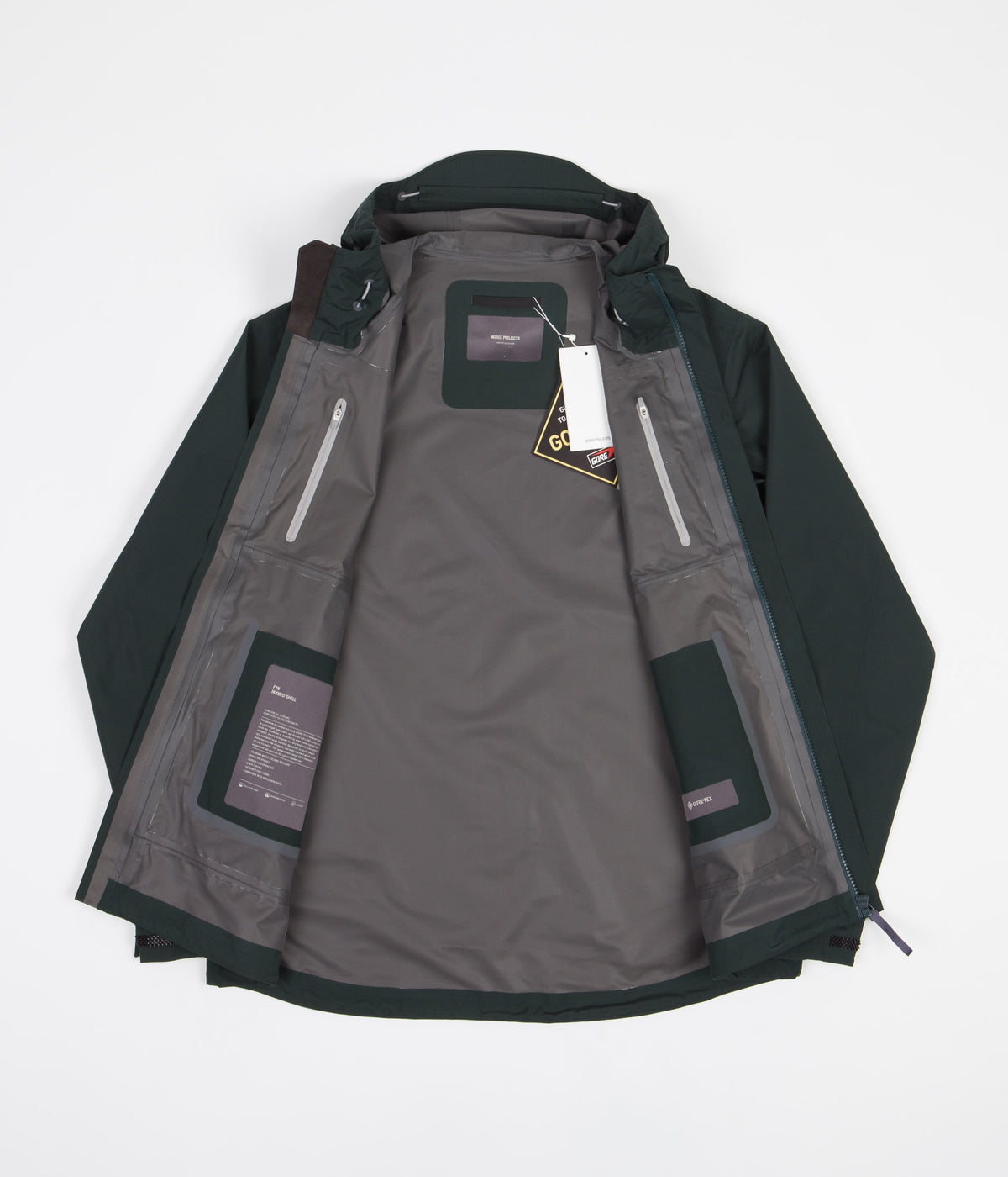 Norse Projects Fyn Shell Gore Tex 3.0 Jacket Deep Sea Green