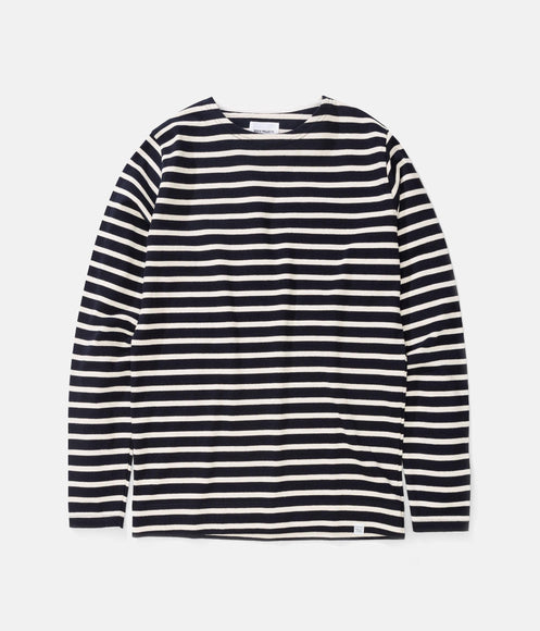 Norse Projects Godtfred Classic Long Sleeve T-Shirt - Navy / Ecru