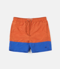 Norse Projects Hauge Colour Block Swim Shorts in Pumpkin Orange thumbnail