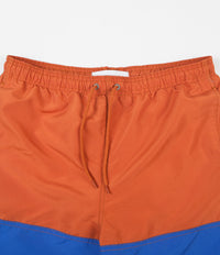 Norse Projects Hauge Colour Block Swim Shorts in Pumpkin Orange thumbnail
