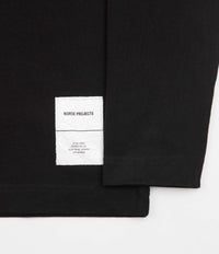 Norse Projects Holger Tab Series Logo Long Sleeve T-Shirt - Black thumbnail