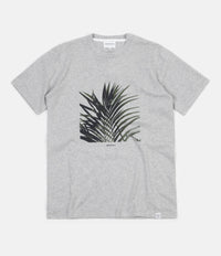 Norse Projects James Palm Print T-Shirt - Light Grey Melange thumbnail