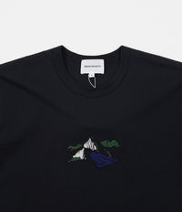 Norse Projects Joakim Embroidery Landscape T-Shirt - Dark Navy thumbnail