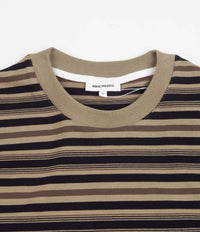 Norse Projects Johannes Multi Stripe T-Shirt - Utility Khaki thumbnail