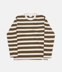 Norse Projects Johannes Rugby Stripe Long Sleeve T-Shirt - Sitka Green thumbnail