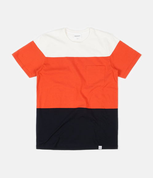 Norse Projects Niels Colour Block T-Shirt - Dark Navy