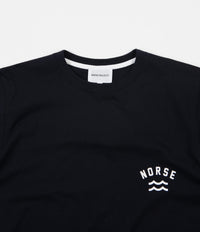 Norse Projects Niels Ivy Wave Logo T-Shirt - Dark Navy thumbnail