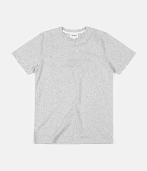Norse Projects Niels Norse Projects Logo T-Shirt - Light Grey Melange