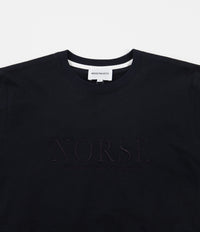 Norse Projects Niels Serif Logo T-Shirt - Dark Navy thumbnail