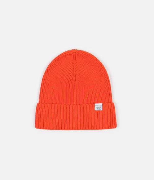 Norse Projects Norse Cotton Watch Beanie - Coral Red