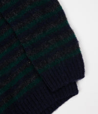 Norse Projects Sigfred Brushed Stripe Knit Jumper - Dark Navy thumbnail