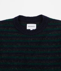 Norse Projects Sigfred Brushed Stripe Knit Jumper - Dark Navy thumbnail