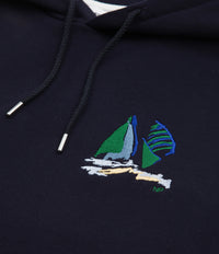 Norse Projects Vagn Boat Embroidery Hoodie - Dark Navy thumbnail