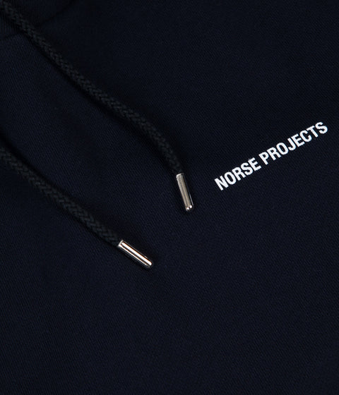 Norse Projects Vagn Logo Hoodie - Dark Navy | Always in Colour
