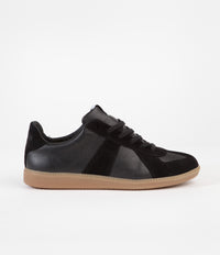 Novesta All Leather German Army Trainer Shoes - Black / 003 Transparent thumbnail