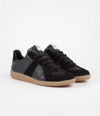 Novesta All Leather German Army Trainer Shoes - Black / 003 Transparent thumbnail