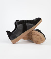 Novesta All Leather German Army Trainer Shoes - Black / 003 Transparent thumbnail