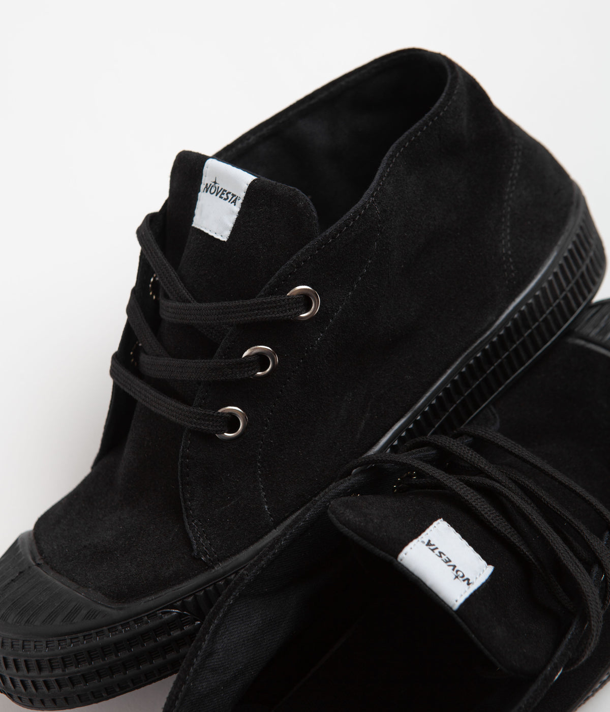 Novesta Star Chukka Suede Shoes - Mono Black | Always in Colour