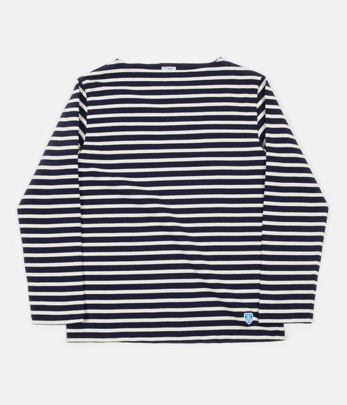 Orcival Stripe Long Sleeve T-Shirt - Marine / Ecru