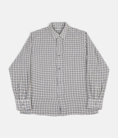 Our Legacy Fine Frontier Shirt - Blue / White Net Check